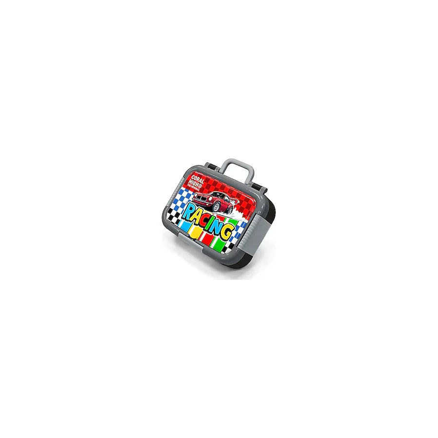 Coral High 39157 Araba Desenli Çelik Beslenme Kutusu