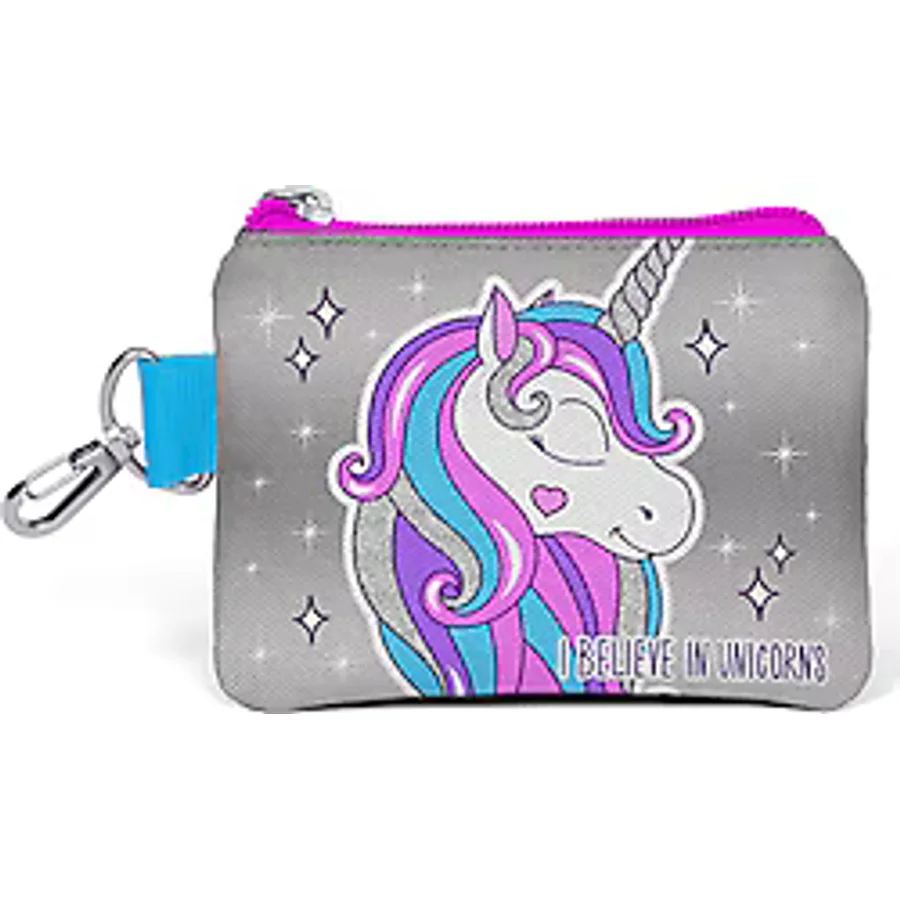 Coral High Kids Gümüş Unicorn Desenli Bozuk Para Çantası 21758
