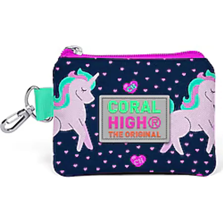 Coral High Kids Lacivert Unicorn Desenli Bozuk Para Çantası 21720