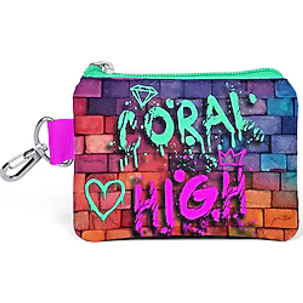 Coral High Pembe Lacivert Grafiti Yazılı Thermo Çocuk Çanta Bozuk Para Çantası 21898