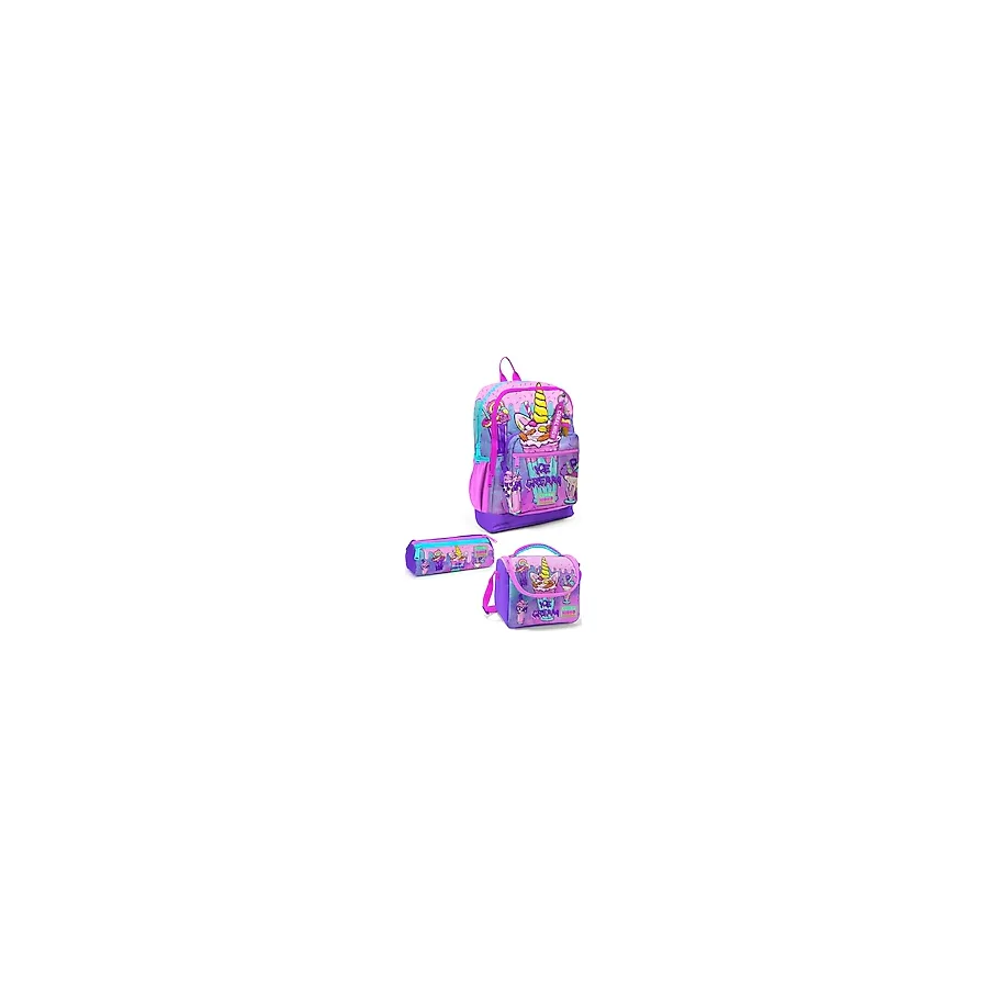 Coral High SET0123749 Milkshake Dondurma Desenli 3'lü Okul Çanta Seti