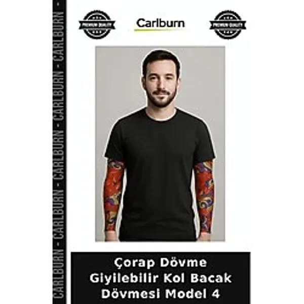 Çorap Dövme Giyilebilir Kol Bacak Dövmesi Model 4 Etkinlik Detayı Alternatif Tarz Parti Aksesuarı