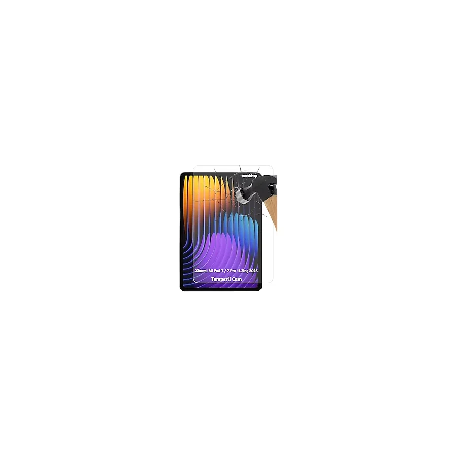 corcishop Xiaomi Mi Pad 7 / 7 Pro 11.2inç 2025 Kırılmaz Tablet Temperli Cam Ekran Koruyucu