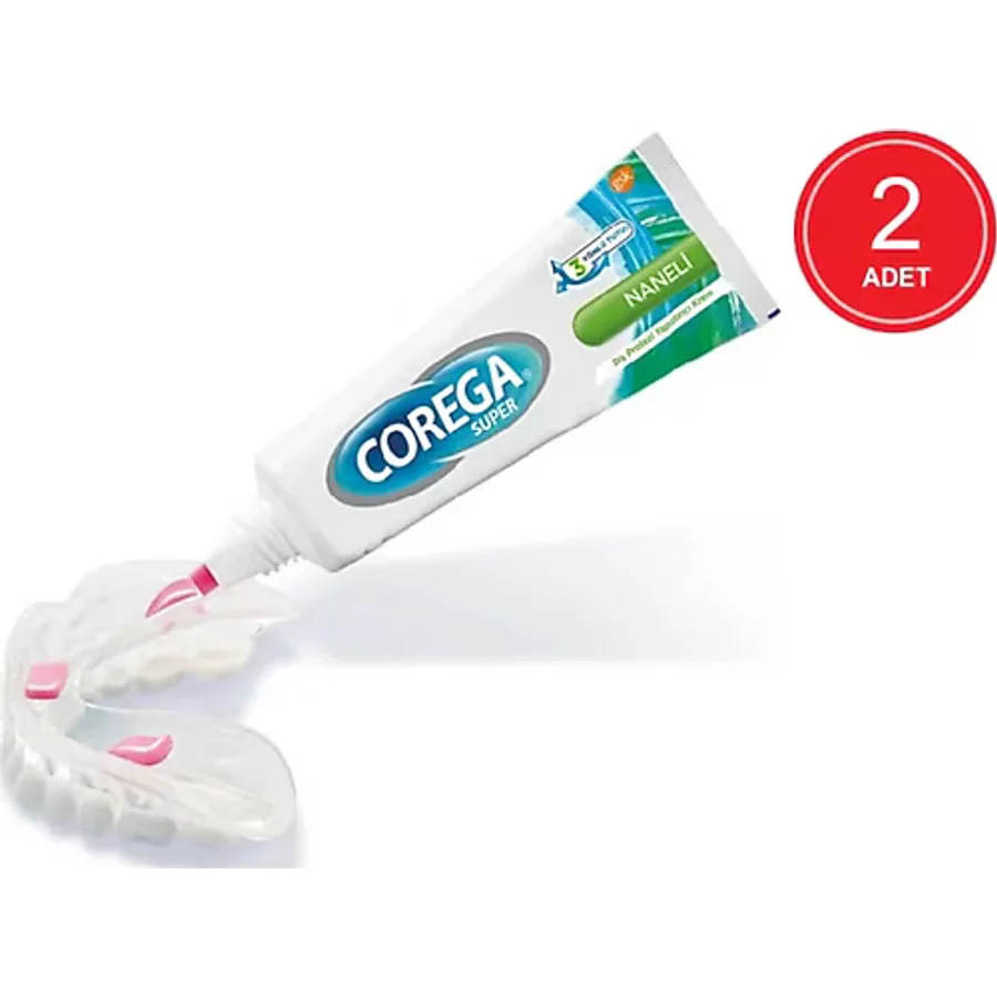 Corega Naneli 40 gr 2 Adet Protez Diş Yapıştırıcı