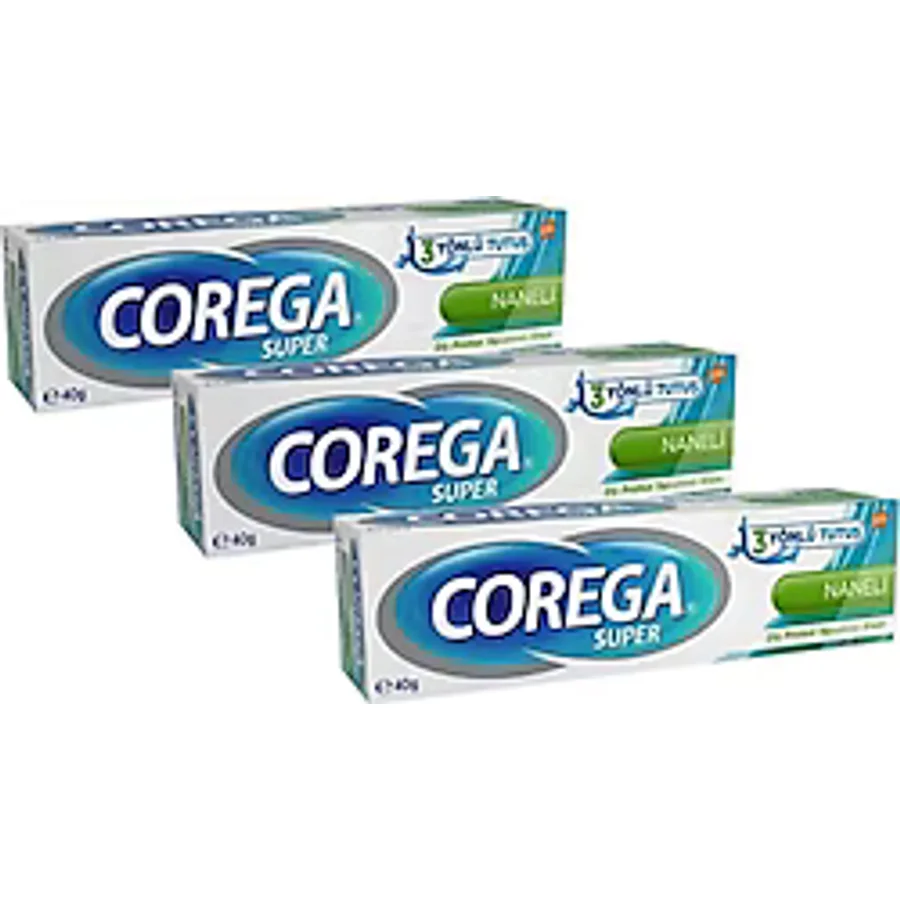 Corega Naneli 40 gr 3 Adet Protez Diş Yapıştırıcı