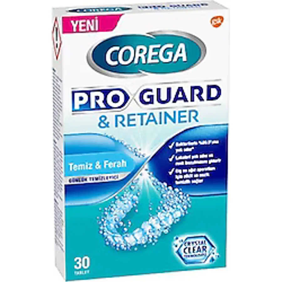 Corega Proguard & Retainer 30'lu Protez Temizleme Tableti