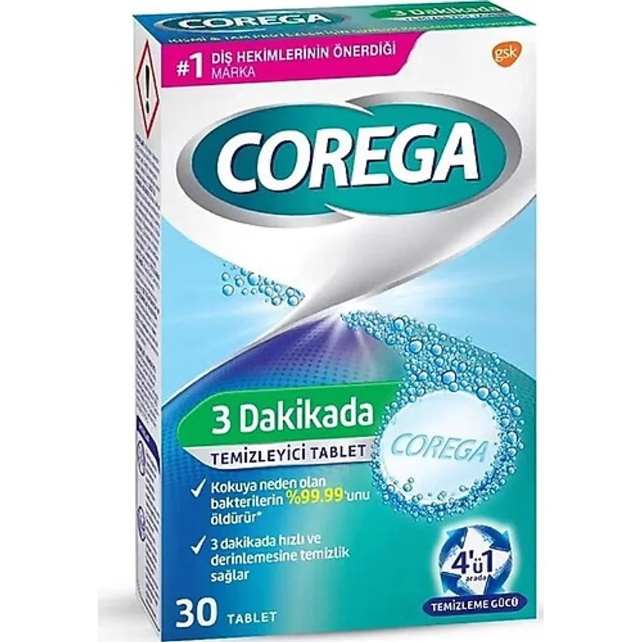Corega Protez Temizleyici Tablet 30lu