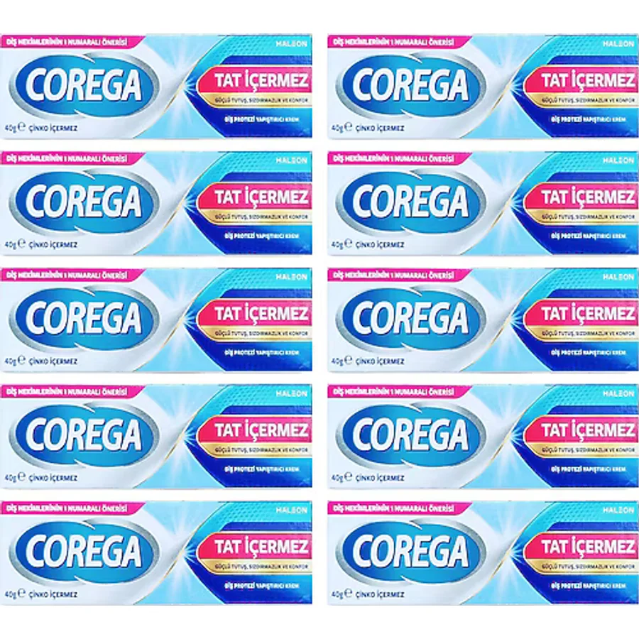 Corega Super Diş Protezi Yapıştırıcı Tat İçermez Krem 40 gr 10lu