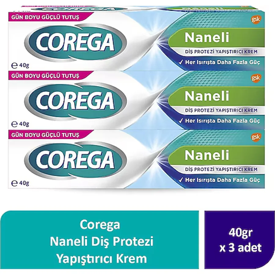 Corega Süper Protez Yapıştırıcı Krem 3 x 40 G