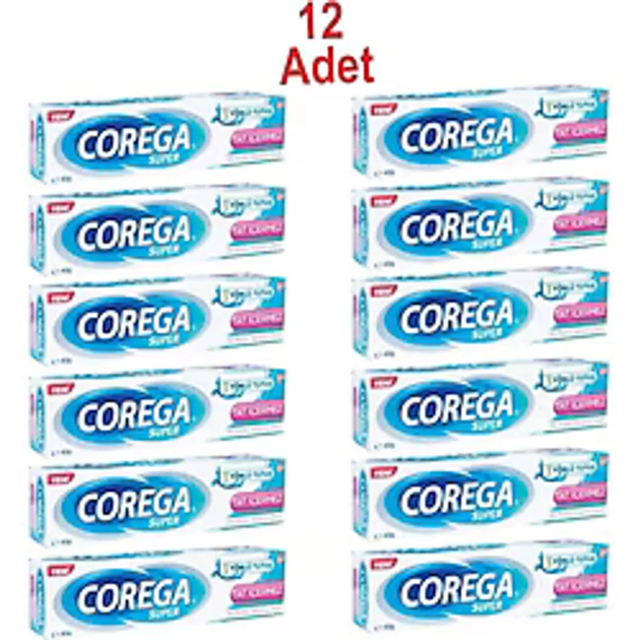 Corega Tat İçermez 40 gr 12 Adet Protez Diş Yapıştırıcı