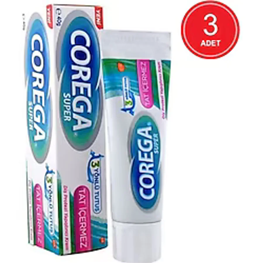 Corega Tat İçermez 40 gr 3 Adet Protez Diş Yapıştırıcı
