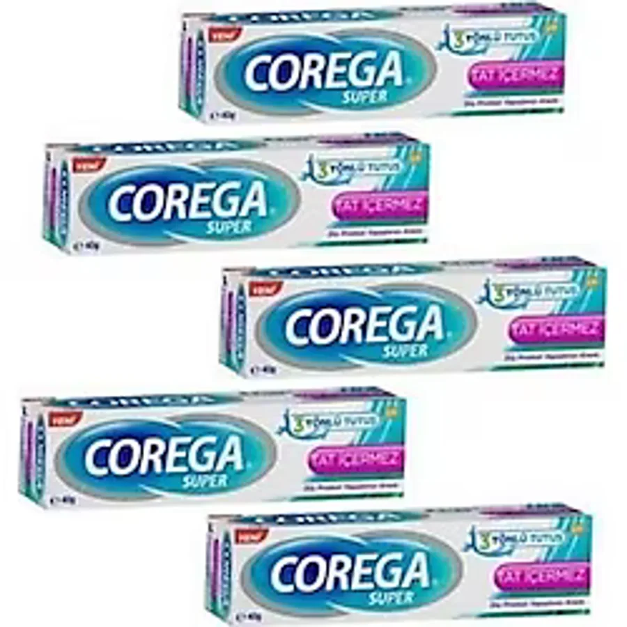 Corega Tat İçermez 40 gr 5 Adet Protez Diş Yapıştırıcı