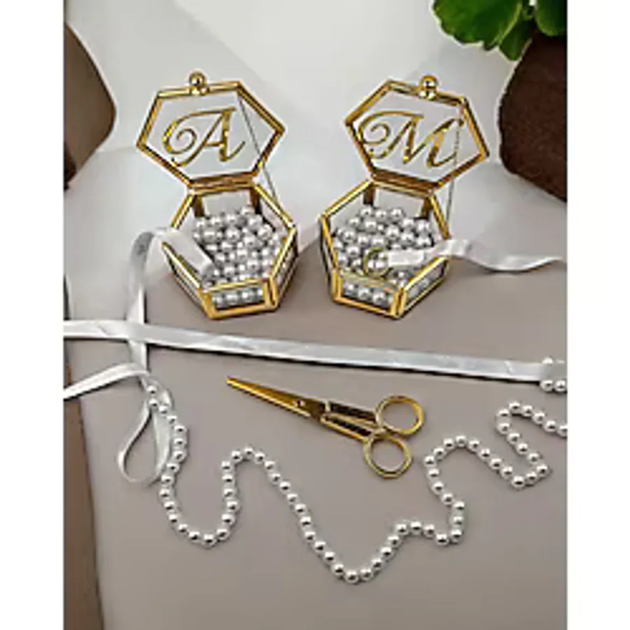 Corrente Altıgen Gold Yüzük Yükselticisi ve Söz Makası Seti