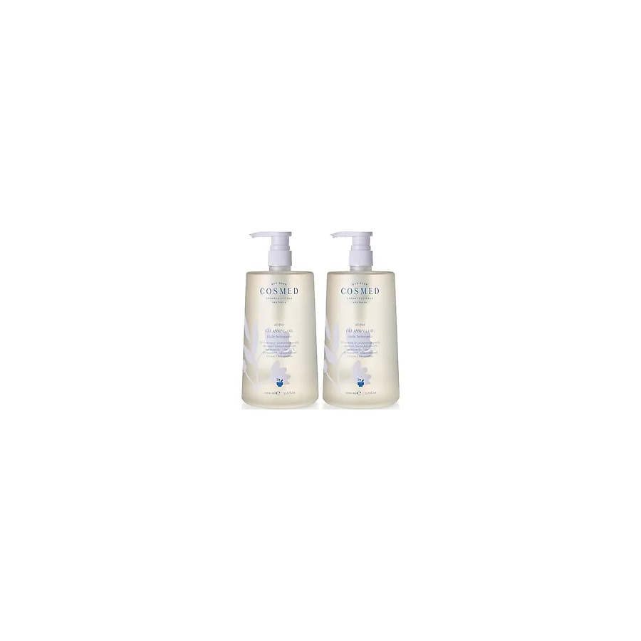 COSMED Cleansing Oil, Yüz ve Vücut için Yağ Bazlı Temizleyici, 1000 ml (2 paketi)