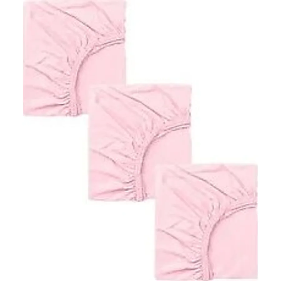 Cotenconcept 3 Adet Pamuklu Ve Lastikli 60 X 120 X 15 Cm Penye Bebek Çarşaf Pembe