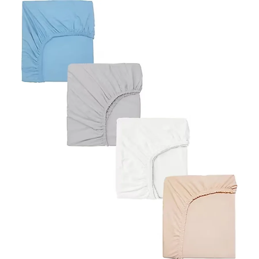 cotenconcept 4 Adet 65 x 95 + 10 cm Anne Yanı Lastikli Penye Kumaş Bebek Çarşafı