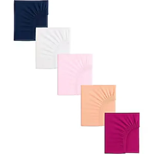 cotenconcept 5 Adet Pamuklu ve Lastikli 60 x 120 x 15 cm Penye Bebek Çarşaf