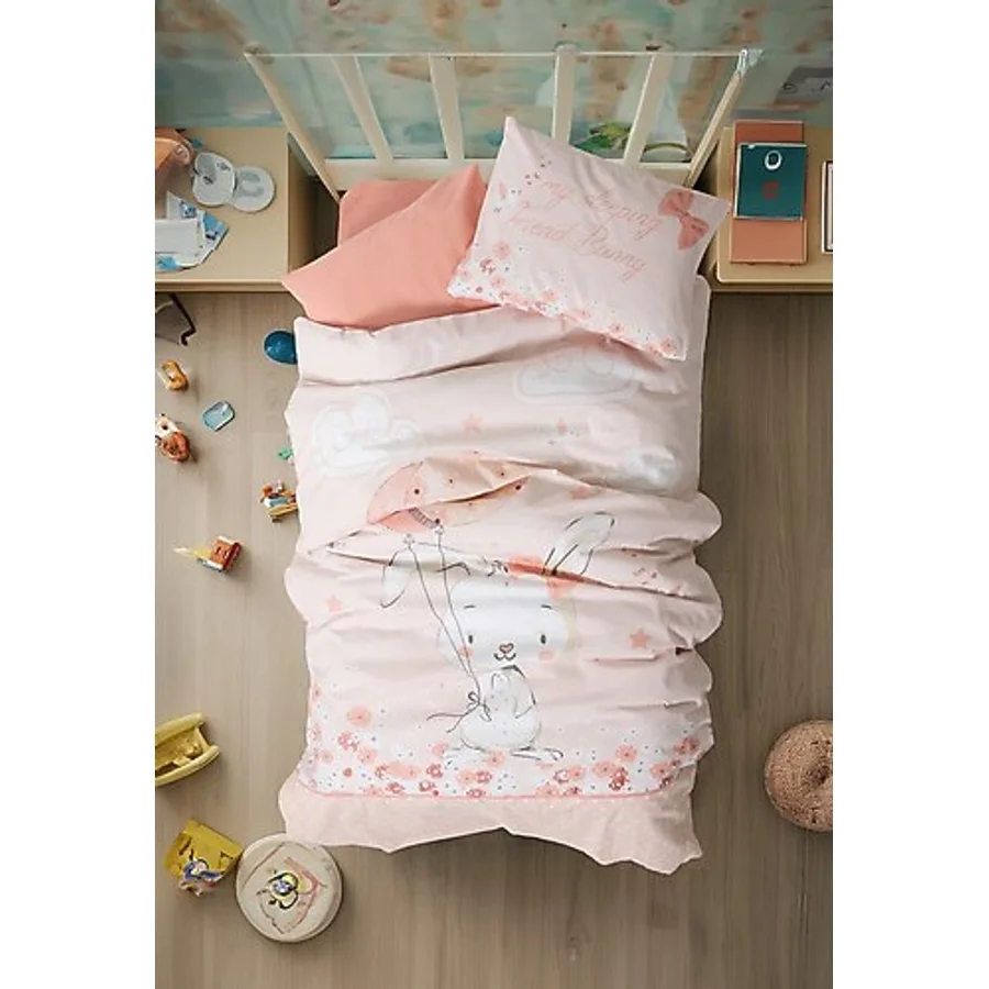 Cotton Box Bebek Nevresim Takimi Rapeti Somon - 100 x 150 cm