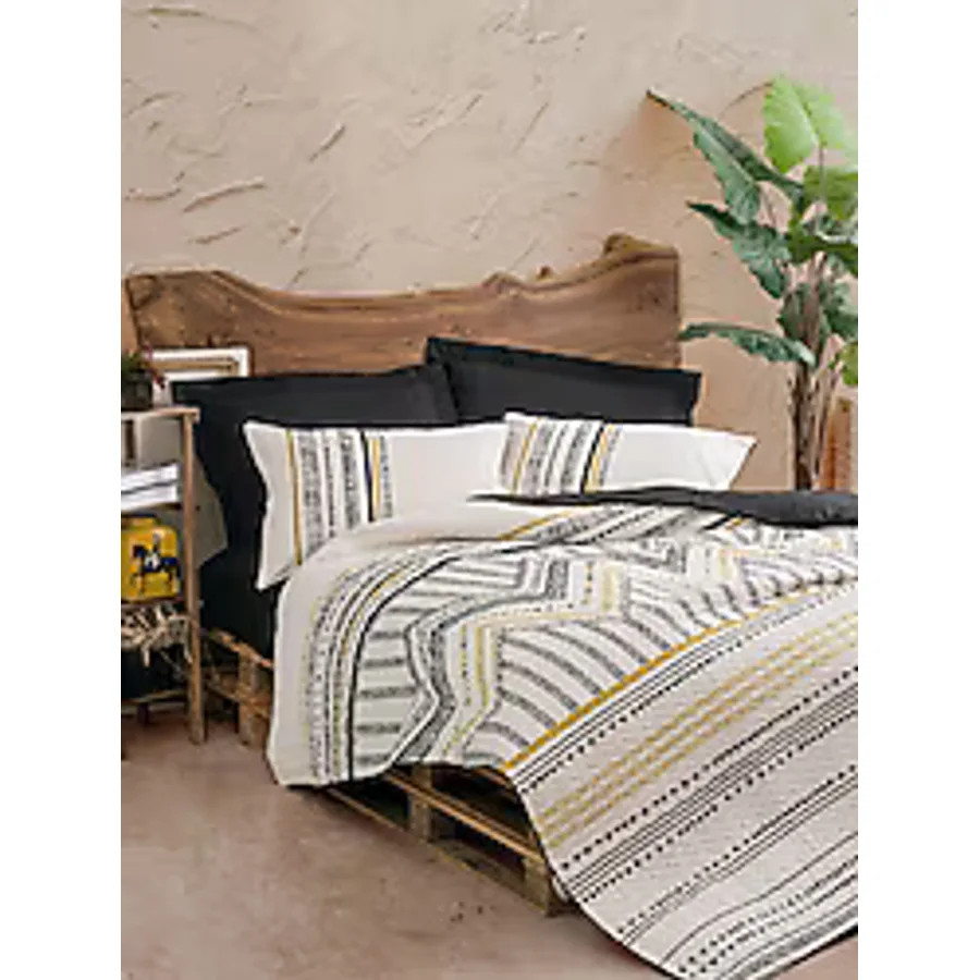 Cotton Box Ethnic Elvira Siyah Tek Kişilik Complete Set