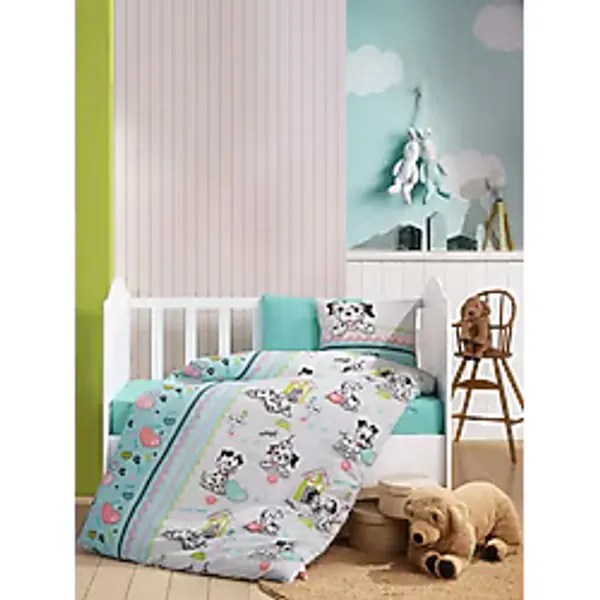 Cotton Box Flanel Bebek Nevresim Takımı Dalmaçyalı Mint