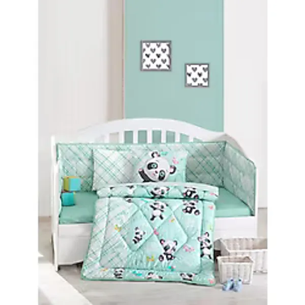 Cotton Box Panda Mint - Ranforce Bebek Uyku Seti