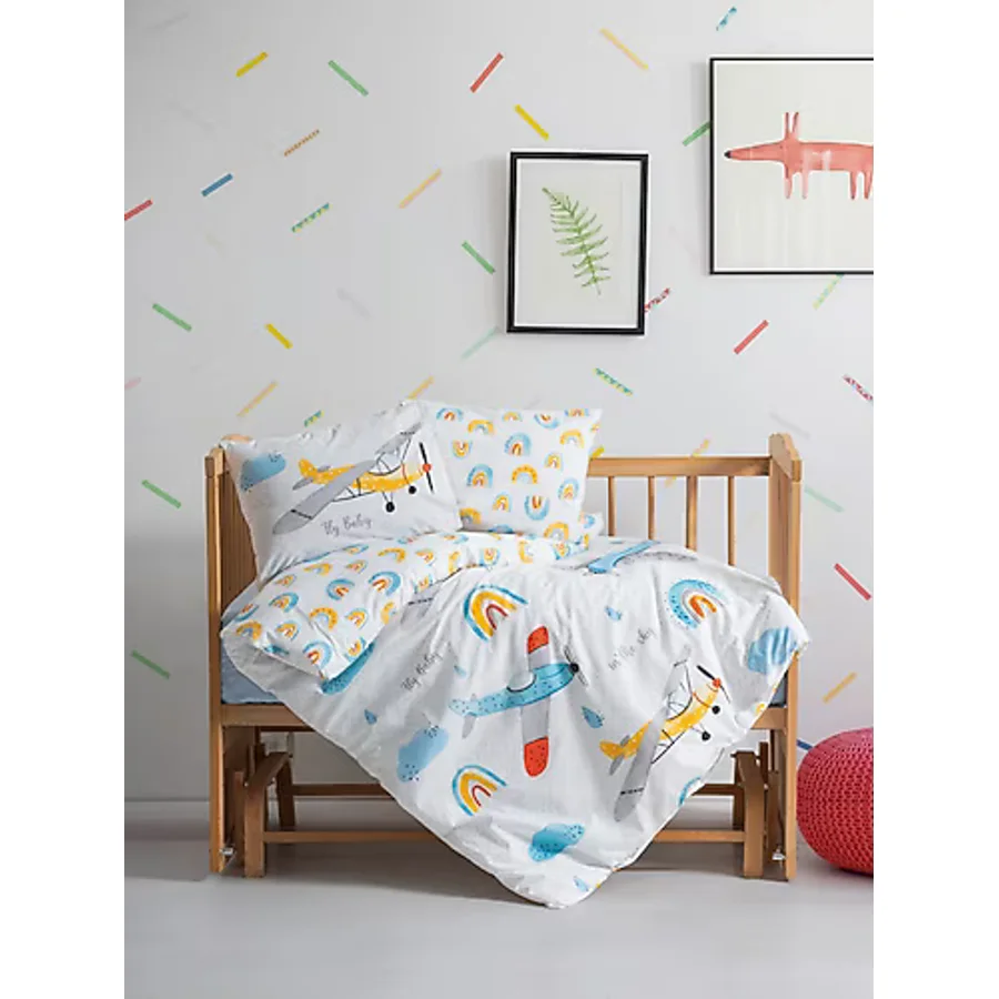 Cotton Box Sky Mavi Bebek Nevresim Takımı