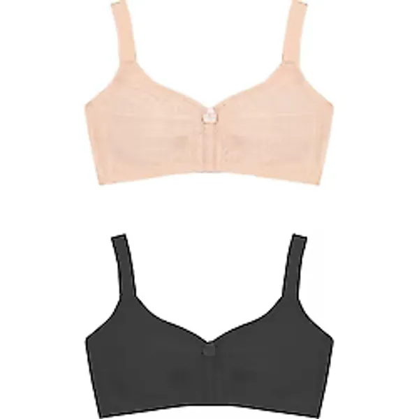Cottonhill Bra -Rosina Büyük Beden Dantelli Balensiz Minimizer Ayarlanabilir Askılı Kadın Sütyen 2'li Paket