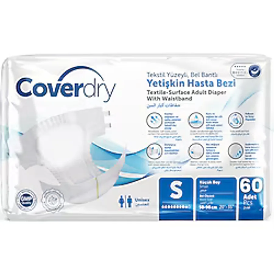 Coverdry Belbantlı Küçük Boy S 30'lu 2 Adet Hasta Bezi