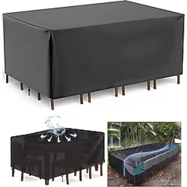 CoverPlus Bahçe Mobilya Koruma Örtüsü Branda 160x160x80 Cm Su Geçirmez