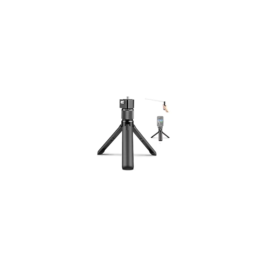 Coverzone 360° Dönebilen Bullet Time Kamera Tutucu, Mini Masa Tripodu, Çift 1/4 Vida Alüminyum Gövde Taşınabilir Stabil Stand Insta360 X3, X2, X4, X5, ONE RS, GO 3, One X ile Uyumlu (Handle)