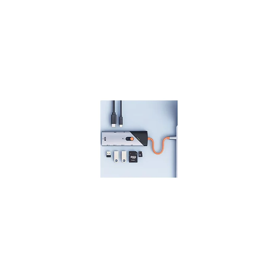 Coverzone 8in1 USB-C Docking Station - 4K 60Hz HDMI, 1000Mbps Ethernet, 3xUSB 3.0, 90W PD Şarj, SD/TF Kart Okuyucu, Taşınabilir Çoklu Bağlantı Hub'ı Laptop Tablet ve Telefon İçin ZR1146