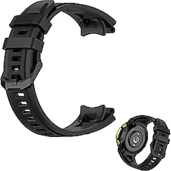 Coverzone Amazfit T-rex 2 ile uyumlu Akıllı Saat ile Uyumlu Solitude Yumuşak Silikon Spor Yedek Saat Kordonu Profesyonel Silikon Kordon Su Geçirmez Nefes Alabilir Bileklik SİYAH
