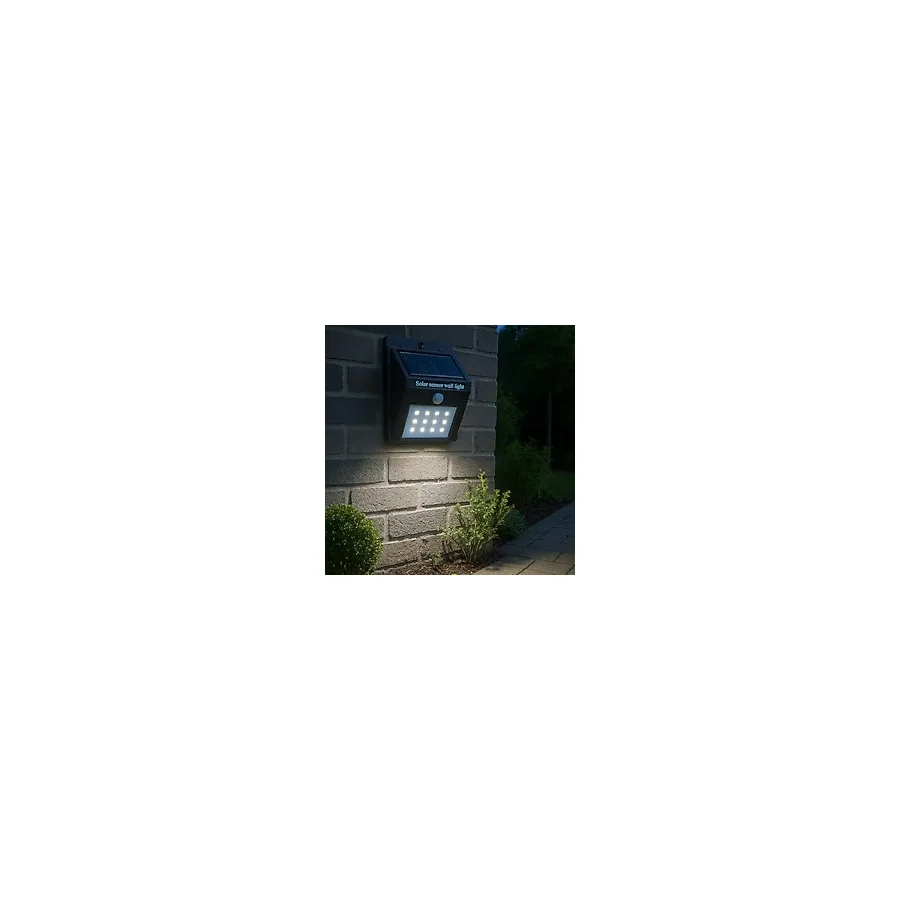Coverzone Hareket Sensörlü Solar Enerjili Işık Bahçe Işıklandırmak için Lamba Dış Mekan için Uygun Güneş Enerjili Aydınlatma Piknik Kamp Tatil için Bahçe, Havuz Kenarı Aydınlatması SL-BHS-12
