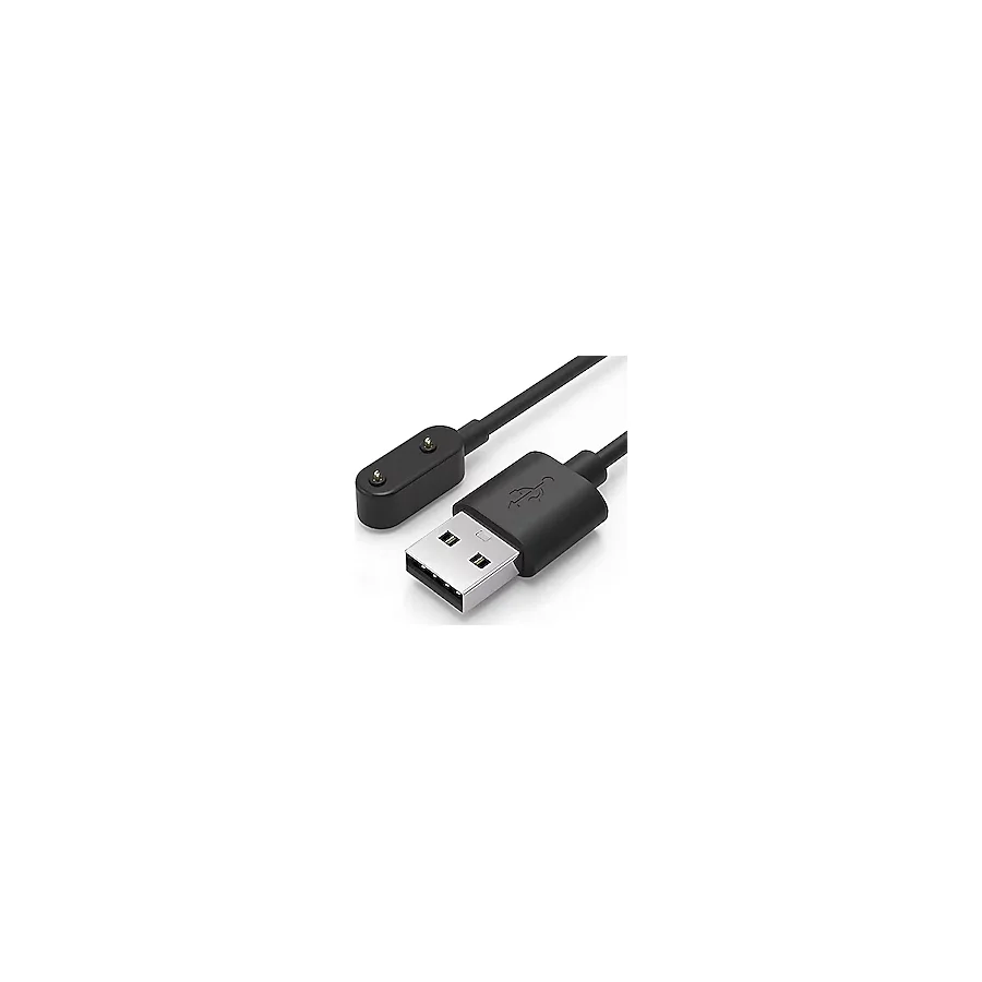 Coverzone Huawei Honor Band 7 ile uyumlu Akıllı Saat için Manyetik Usb Şarj Kablosu Honor Band 7 ile uyumlu Kablo Siyah