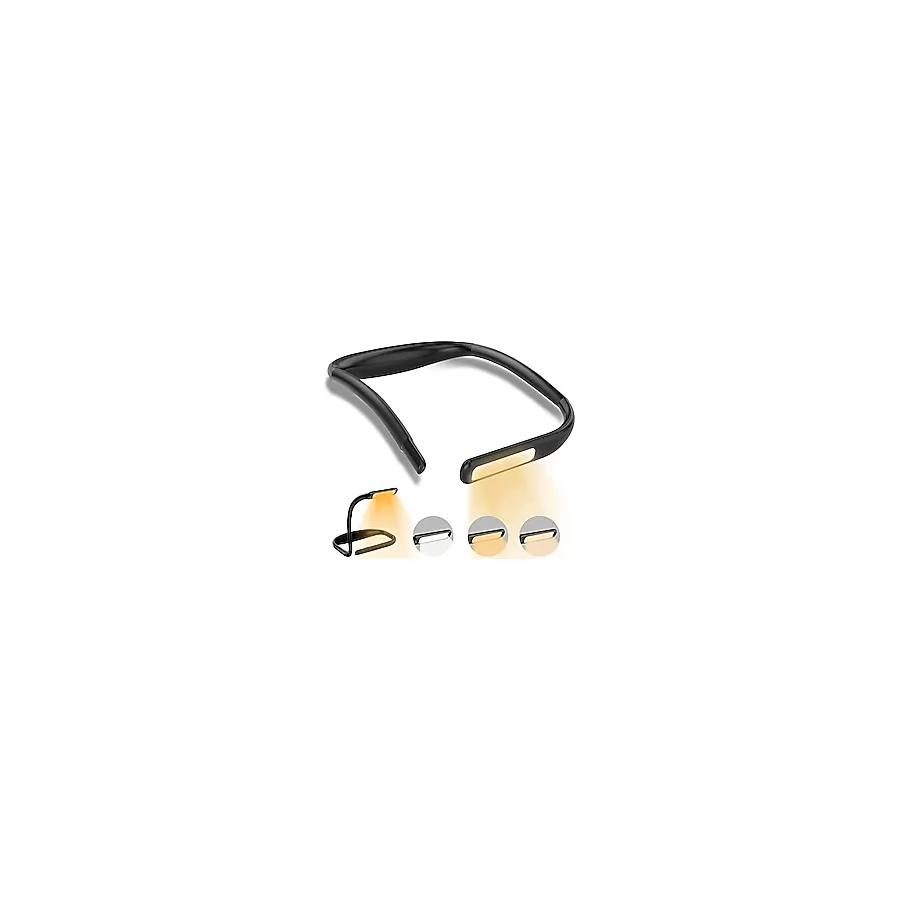 Coverzone LED Kitap Okuma Işığı Esnek Kitap Boyun Işığı Ayarlanabilir Parlaklık Masa Lambası 3 Renk Okuma Işığı Bükülebilir Kollu Işık Tamir İçin Uygun Gece Koşusu Yürüyüş Type-C Şarj Girişli Kamp FH8