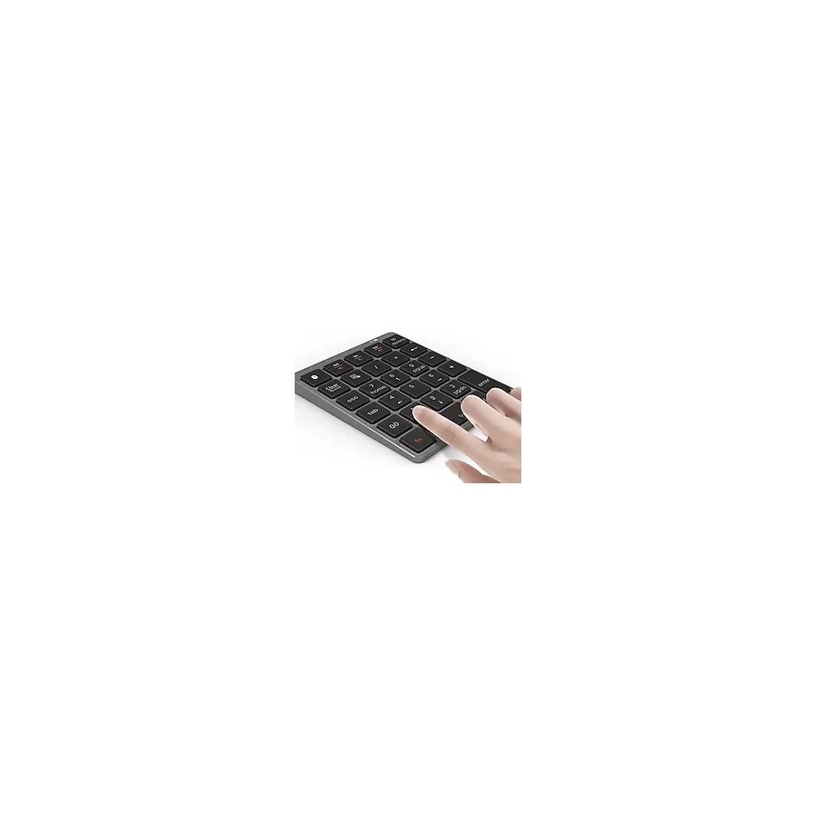Coverzone Macbook Notebook Uyumlu Bluetooth Kablosuz Numerik Klavye Tuş Takımı Mini Numpad Ultra İnce Kablosuz Şarjlı 28 Tuşlu Mini Rakam Klavyesi Keypad N960 (Titanium)