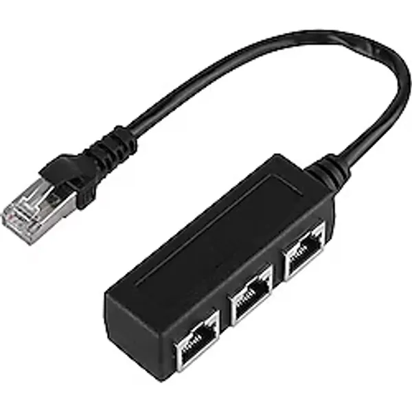 Coverzone RJ45 Ethernet Splitter Adaptör 1 Erkek 3 Dişi LAN Çoklayıcı İnternet Paylaştırıcı CAT5 CAT6 Ağ Çoğaltıcı Router Modem PC Laptop Network Bağlantı Çevirici ZR1225