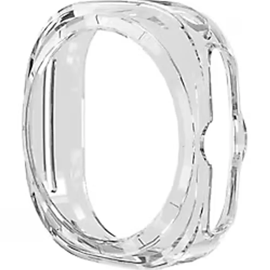 Coverzone Samsung Galaxy Watch Ultra ile uyumlu Silikon Kasa Ekran Koruyucu Önü Açık Çerceve PC Kasa Koruma Silikon Çerçeve (Şeffaf, Galaxy Watch Ultra)