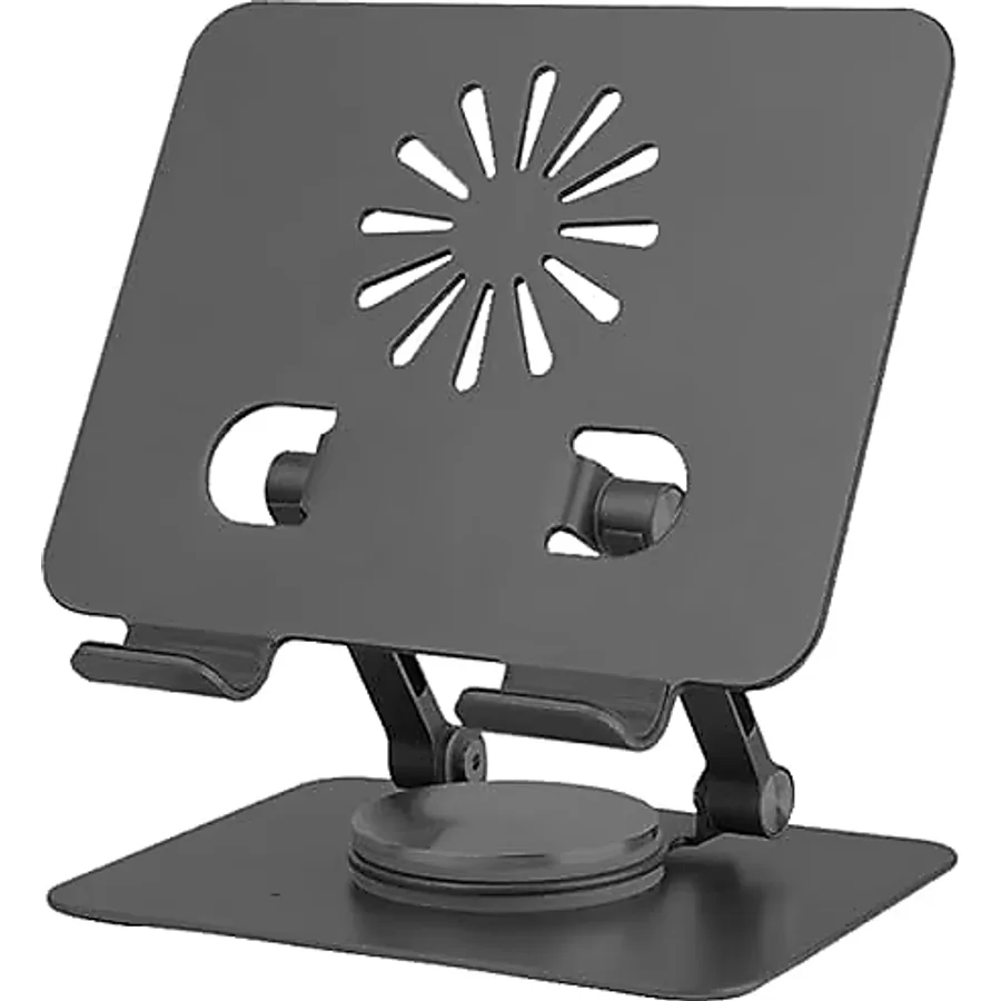 Coverzone Tablet Standı Katlanabilir Alüminyum Alaşımlı Yüksek Dayanıklı Malzeme Kaymaz Ayarlanabilir Çok Amaçlı Fonkiyonel iPad Uyumlu Stant ZR756