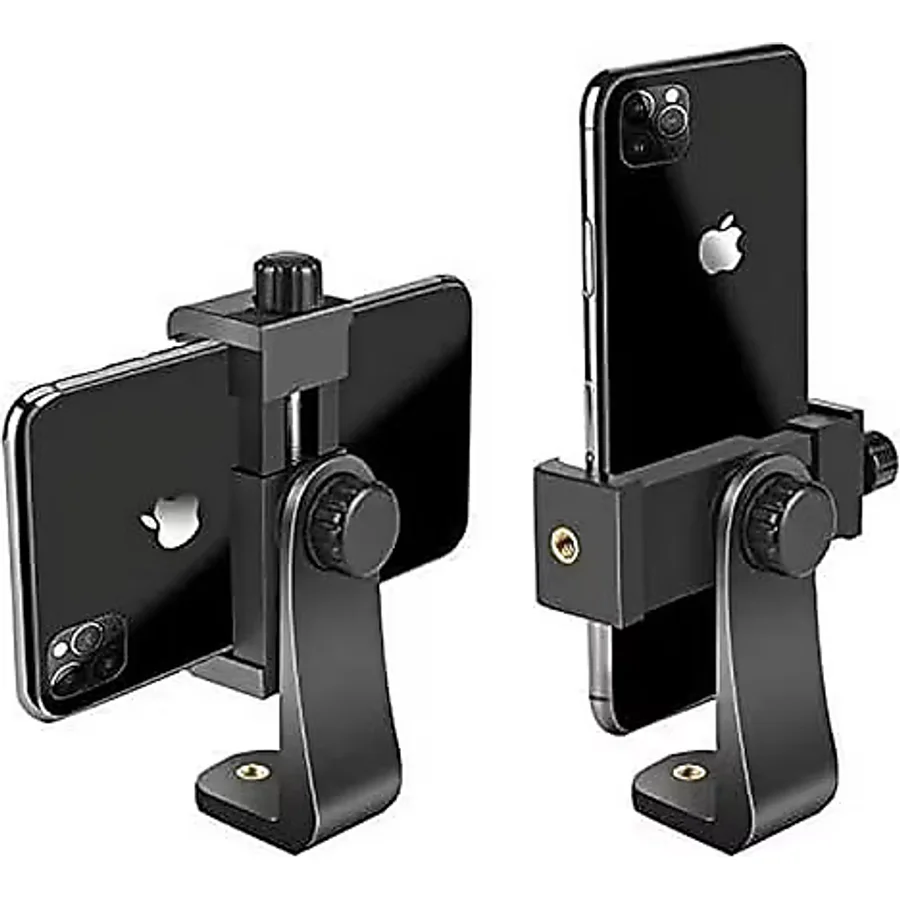 Coverzone Telefon Tripod Tutucu Başlık Tüm Tripodlara Uyumlu Vida Girişli Sıkı Kavrayan Telefon Tutamacı P231 (P231 telefon tutucu)