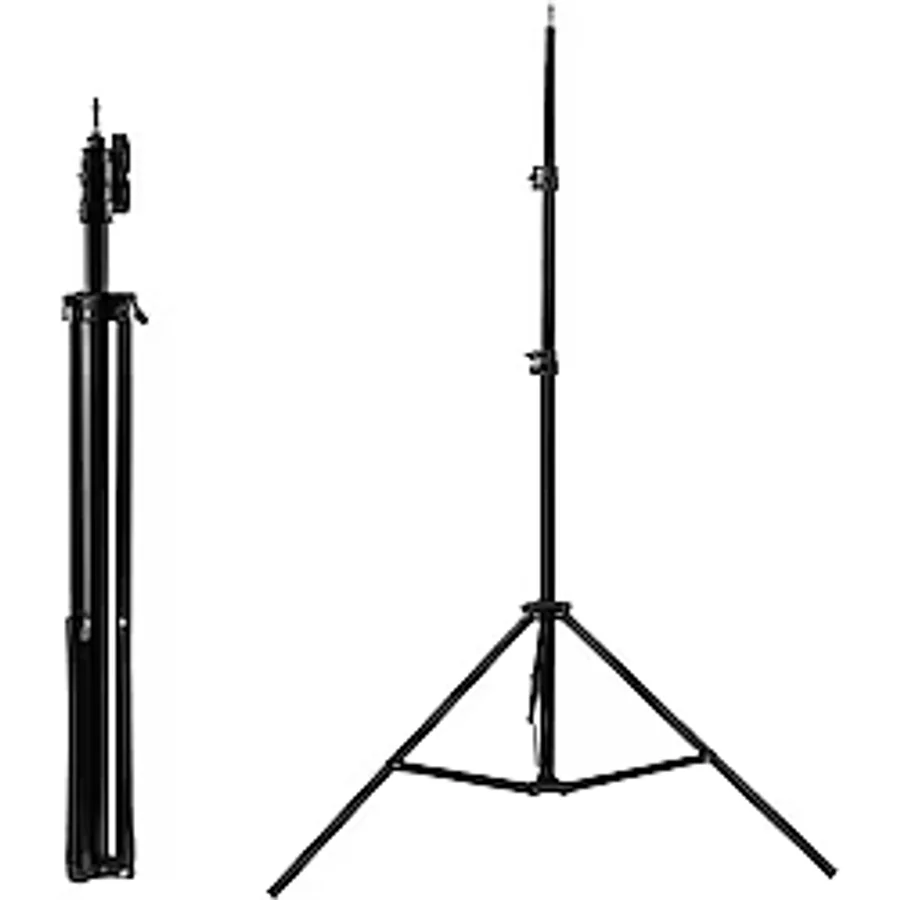 Coverzone Tripod Kamera Işık Ayağı Fotoğraf Makinesi Monopod 50 cm-200 cm Açılabilir Katlanabilir Tripod Yayıncı Vlog Youtuber Işık Tripod Ayağı