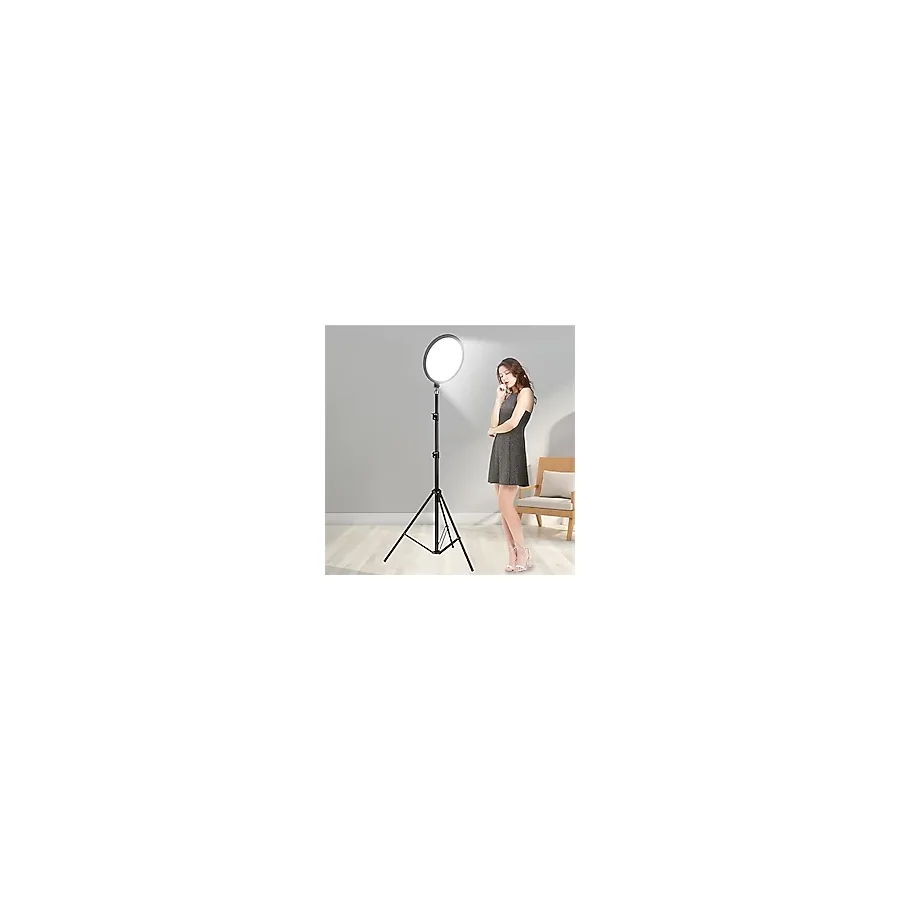 Coverzone Tripodlu Halka Işık 8.4 inç (21.5cm) 180cm Kablolu Stüdyo Işığı Ürün ve Görsel Fotoğraflama Işığı Fotoğraf Makinesi Kamera Youtuber Twich Ring Light Yayıncı Işığı (SW840 8.4inç Siyah)