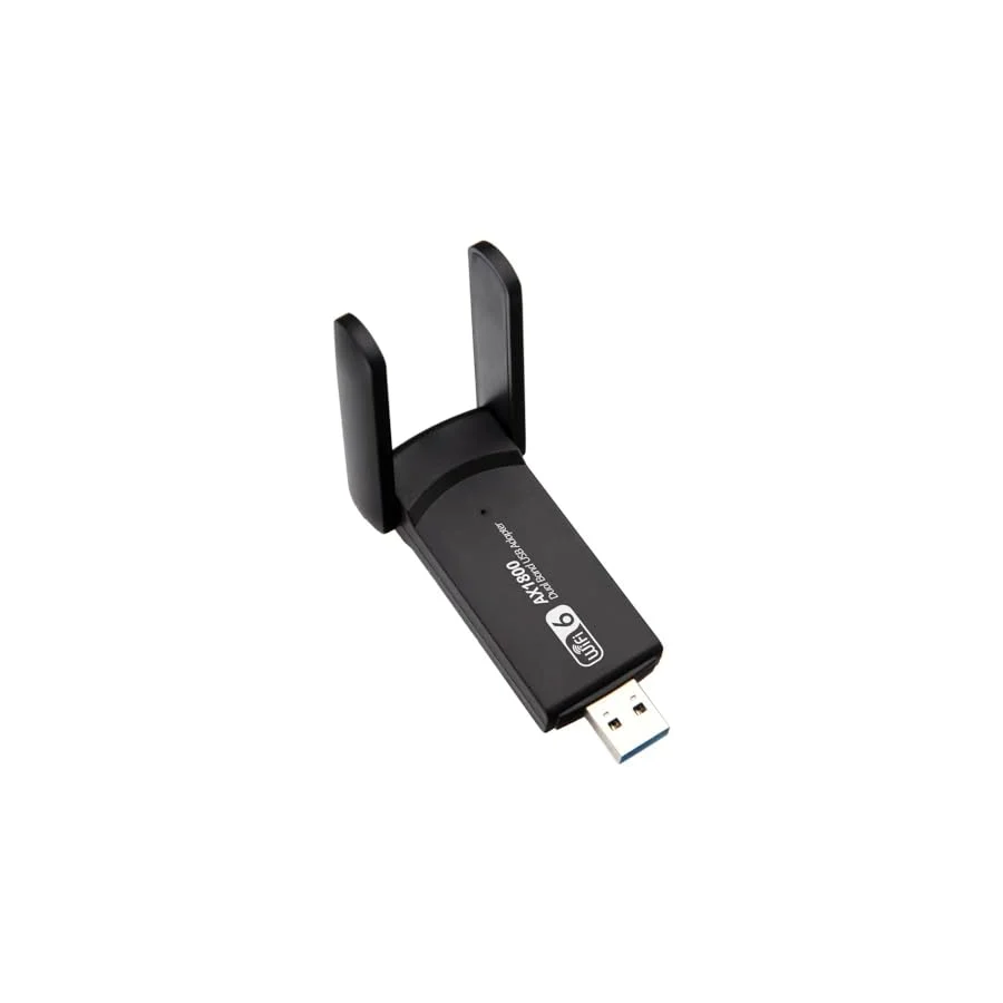 Coverzone WiFi 6 Adaptörü AX1800 Mbps Kablosuz Ağ Kartı USB Dongle Dual Band Reseptör