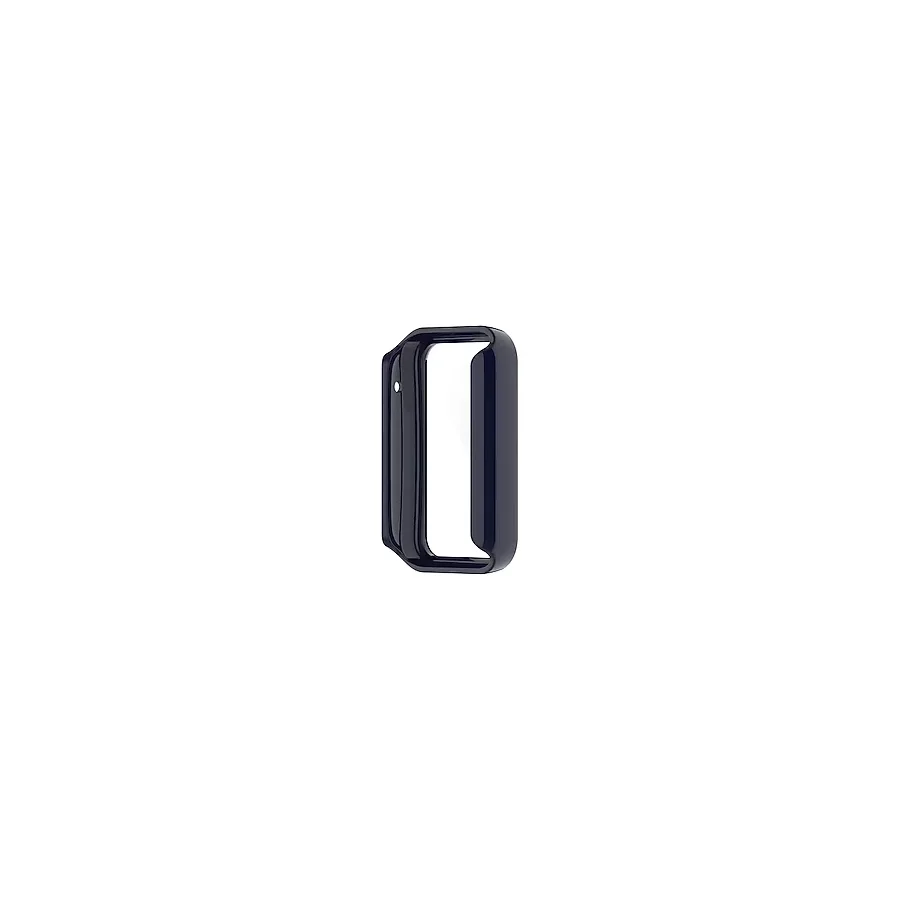 Coverzone Xiaomi Mi Band 7 Pro Ile Uyumlu Sert PC Kasa Koruma Watch 5 Ile Uyumlu Gard Çerçeve Lacivert