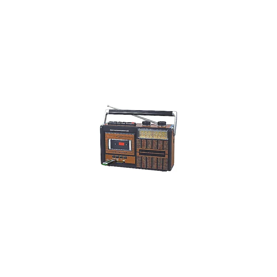 Coverzone Yeni Nesil Radyo USB SD FM Bluetooth Kaset Çalar Müzik Kutusu Retro El Tutamaçlı Taşınabilir