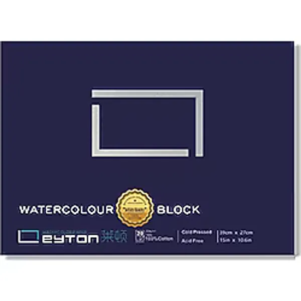 Çözgüsüz Suluboya Kağıt Bloğu -%100 Pamuklu Kağıt, 20 Yaprak 160lb/350gsm Soğuk Pres Suluboya Sanat Malzemeleri Islak, Kuru ve Karışık Teknik Resim için - Premium Sanat Kağıdı (15 x 10,6 inç)
