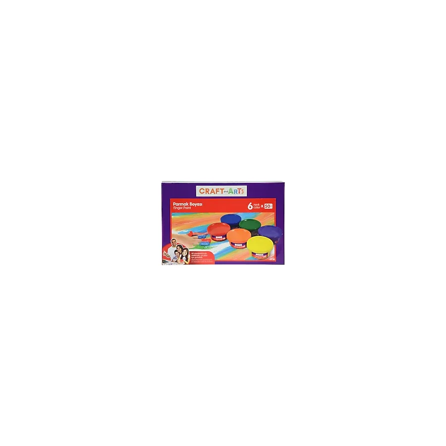 Craft And Arts 50 ml 6 Renk Parmak Boyası