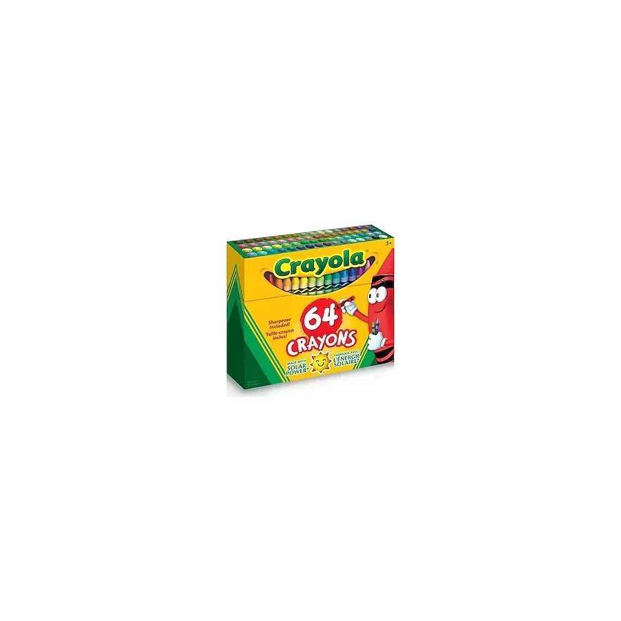 Crayola 64 Colorful Crayons-Amerikan-Nontoxic-64 Renk Mum Boya Seti Kalemtıraş Hediyeli - 64'lümumboya