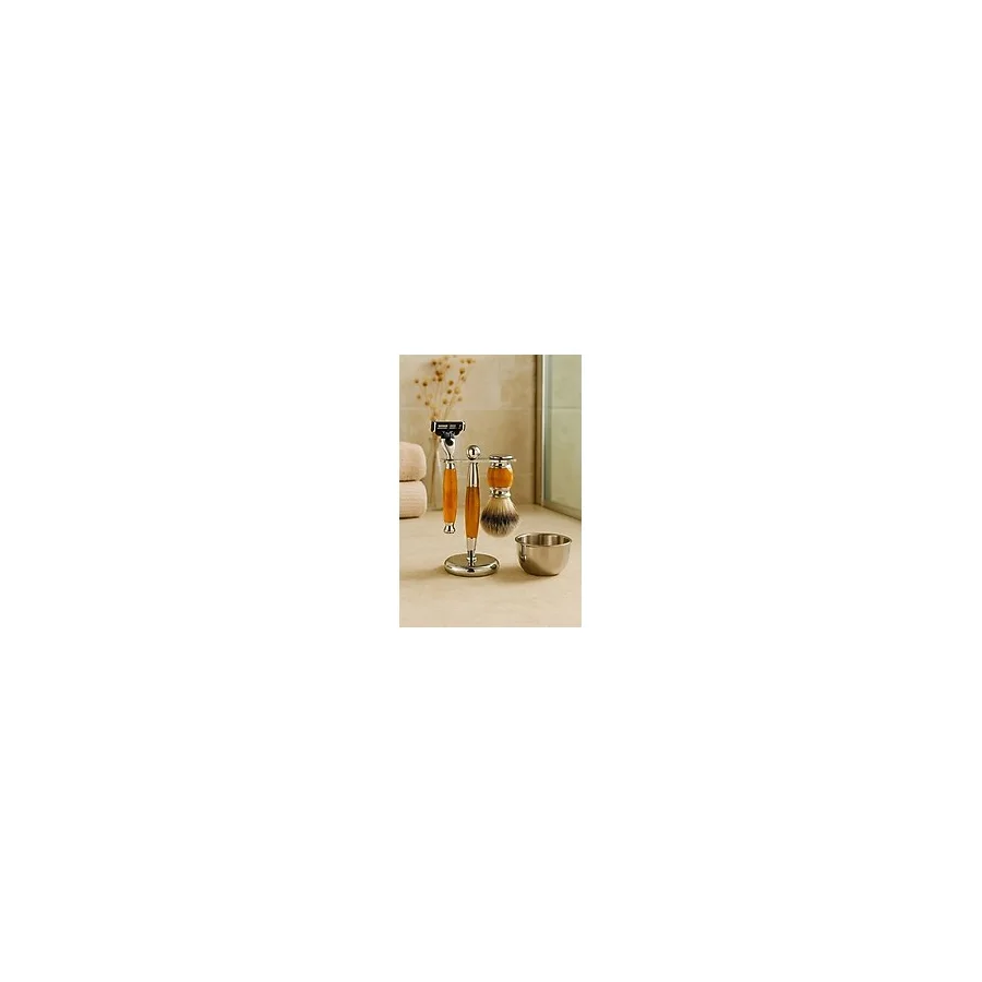 Creatividad Solutions Koleksiyon Tıraş Seti - 304 Cerrahi Çelik & Kemik Saplı Çift Cidarlı Tıraş Tası Icardi Collection 722191