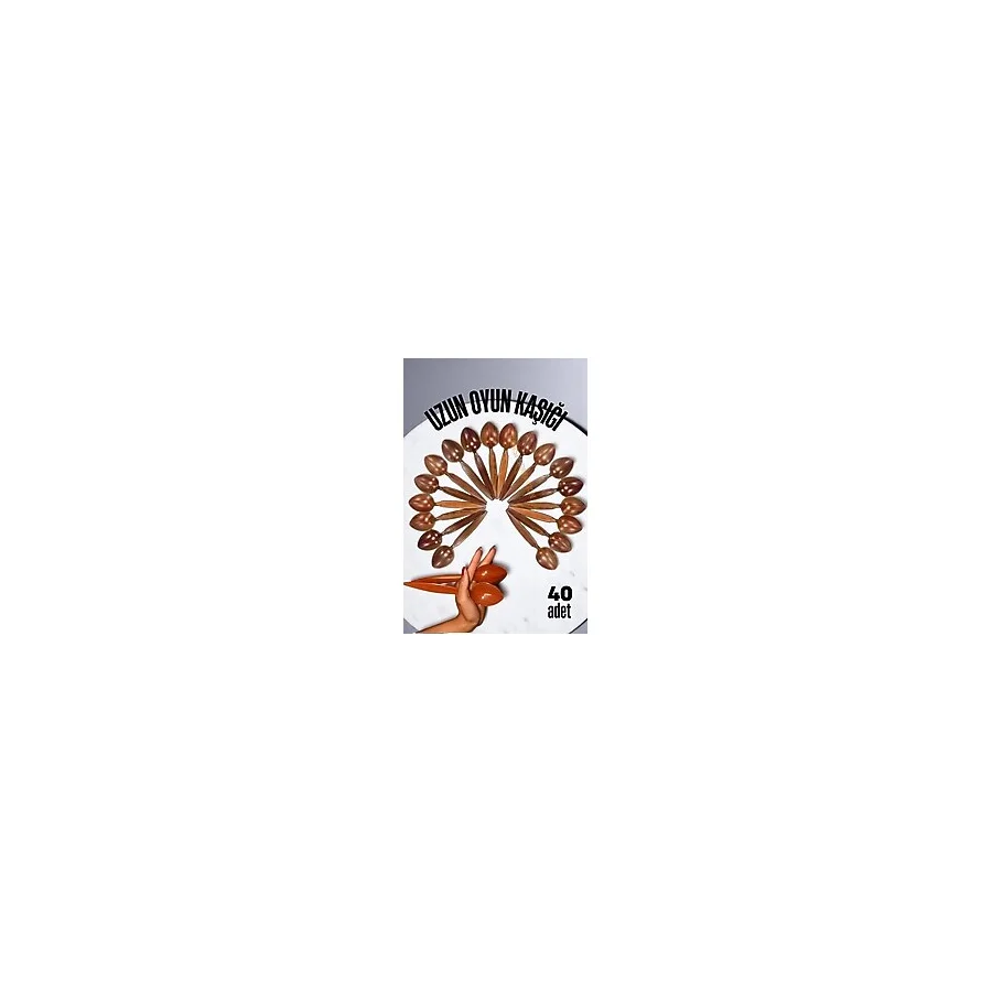 Creatividad Solutions Uzun Oyun Kaşığı Halk Oyunu Kaşığı - Kına Kaşığı Uzun Saplı Zeybek Oyun Kaşığı 40 Adet 721656